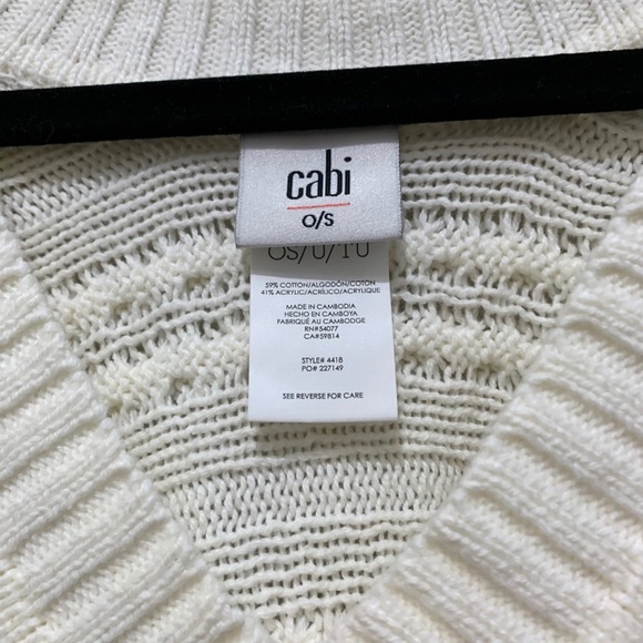 CAbi winter white poncho #4418 - Picture 7 of 8
